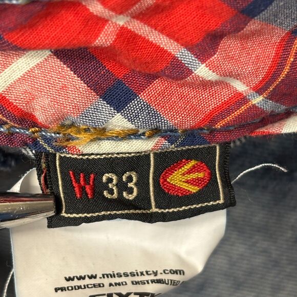 Vintage Energie Men Straight Jeans Size 33 Blue Denim Y2K Distressed D049 -26 - Picture 12 of 16